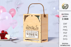 Wooden gift bag Laser cut. Storage holder SVG Product Image 1