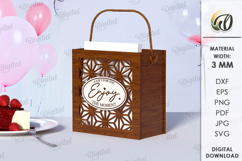 Wooden gift bag Laser cut. Storage holder SVG Product Image 1