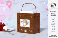 Wooden gift bag Laser cut. Storage holder SVG Product Image 1