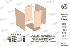 Wooden gift bag Laser cut. Storage holder SVG Product Image 2