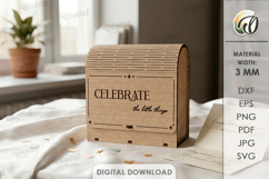 3D Gift Box Laser Cut. Present Box SVG. Celebrate Product Image 1