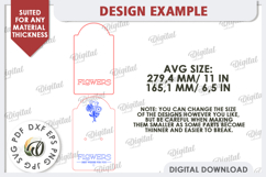 Wooden Gift Flower Holders LaserCut Bundle. Mother's Day SVG Product Image 9