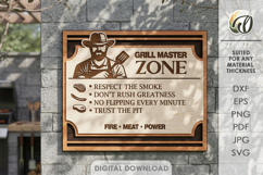 3D Grill Wall Art Bundle Laser Cut. Kitchen Wall Decor SVG Product Image 2