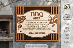 3D Grill Wall Art Laser Cut. Kitchen Wall Decor SVG Product Image 1