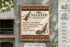 3D Grill Wall Art Laser Cut. Kitchen Wall Decor SVG Product Image 1