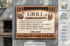 3D Grill Wall Art Bundle Laser Cut. Kitchen Wall Decor SVG Product Image 12