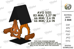 Wooden Halloween House Candle Holder Lasercut. Halloween SVG Product Image 2