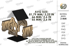 Wooden Halloween House Candle Holder Lasercut. Halloween SVG Product Image 2