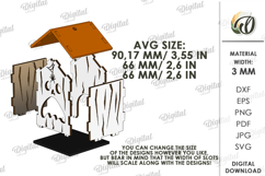 Wooden Halloween House Candle Holder Lasercut. Halloween SVG Product Image 2