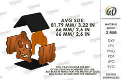 Wooden Halloween House Candle Holder Lasercut. Halloween SVG Product Image 2