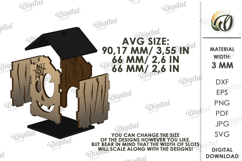 Wooden Halloween House Candle Holder Lasercut. Halloween SVG Product Image 2