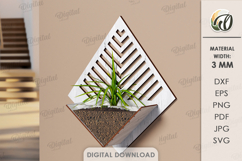 3D Planter Holders Bundle Lasercut. Hanging Plant Holder SVG Product Image 3