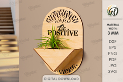 3D Planter Holder Laser Cut. Hanging Plant Holder SVG Product Image 1