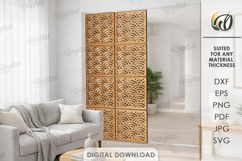 Hanging Room Divider Panel Laser Cut. Home Decor SVG Product Image 1