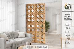Hanging Room Divider Panel Laser Cut. Home Decor SVG Product Image 1
