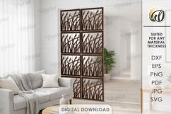 Hanging Room Divider Panel Laser Cut. Home Decor SVG Product Image 1