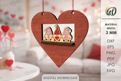 Valentine's Day Heart Decors Bundle Laser Cut. Valentine SVG Product Image 6