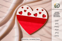 3D Heart Decor Laser Cut. Valentines Wall Decor SVG Product Image 1