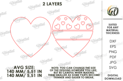 3D Heart Decor Laser Cut. Valentines Wall Decor SVG Product Image 2