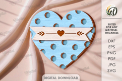 3D Heart Decor Laser Cut. Valentines Wall Decor SVG Product Image 1