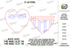 3D Heart Decor Laser Cut. Valentines Wall Decor SVG Product Image 2