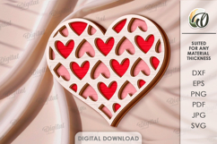 3D Heart Decors Bundle Laser Cut. Valentines Wall Decor SVG Product Image 9
