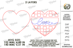 3D Heart Decor Laser Cut. Valentines Wall Decor SVG Product Image 2