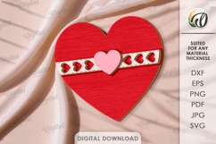 3D Heart Decors Bundle Laser Cut. Valentines Wall Decor SVG Product Image 11