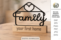 3D Home Decor Sign Laser Cut. Standing Decor SVG Product Image 1