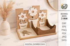 3D Home Decors Bundle Laser Cut. Key tray. Stand Decor SVG Product Image 4