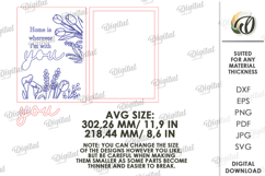 3D Floral Home Sign Laser Cut. Wall Decor SVG Product Image 2