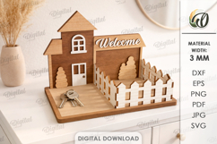 3D Home Decors Bundle Laser Cut. Key tray. Stand Decor SVG Product Image 8