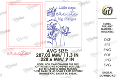 3D Floral Home Sign Laser Cut. Wall Decor SVG Product Image 2