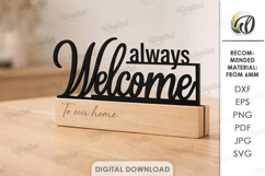 3D Home Sign Laser Cut. Home Decor SVG Product Image 1