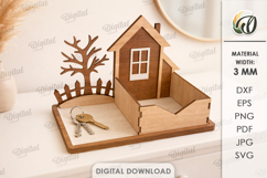 3D Home Decors Bundle Laser Cut. Key tray. Stand Decor SVG Product Image 10