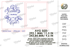 3D Floral Home Sign Laser Cut. Wall Decor SVG Product Image 2