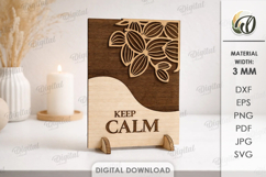 3D Home Decor Sign Laser Cut. Stand Decor SVG Product Image 1