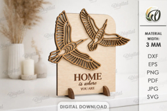 3D Home Decor Signs Bundle Laser Cut. Stand Decor SVG Product Image 9