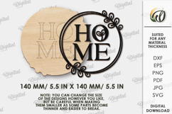 Wooden Home Sign Laser Cut. Home Decor SVG. Boho Wall Art Product Image 2