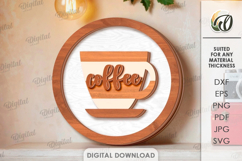 3D Home Sign Laser Cut. Round Sign. Wall Decor SVG Product Image 1