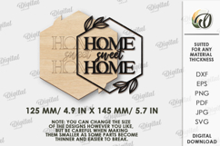Wooden Home Sign Laser Cut. Home Decor SVG. Boho Wall Art Product Image 2