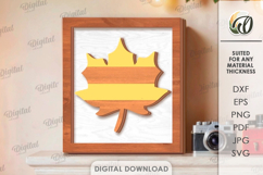 3D Home Sign Laser Cut. Fall Leaf. Wall Decor SVG Product Image 1