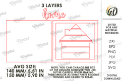 3D Home Sign Laser Cut. Wall Decor SVG Product Image 2