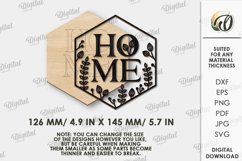 Wooden Home Sign Laser Cut. Home Decor SVG. Boho Wall Art Product Image 2