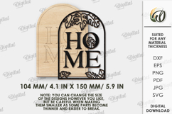 Wooden Home Sign Laser Cut. Home Decor SVG. Boho Wall Art Product Image 2