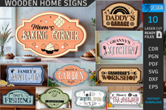 Home Signs Laser Cut Bundle |Home Wall Decor| Family Design Product Image 1
