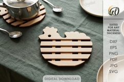 3D Hot Pads Bundle Laser Cut. Hot Dish Trivet SVG Product Image 2