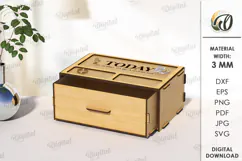 3D Wooden jewelry box Laser Cut. Small Gift Box SVG Product Image 1