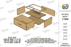 3D Wooden jewelry box Laser Cut. Small Gift Box SVG Product Image 2