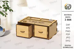 3D Wooden jewelry box Laser Cut. Small Gift Box SVG Product Image 1